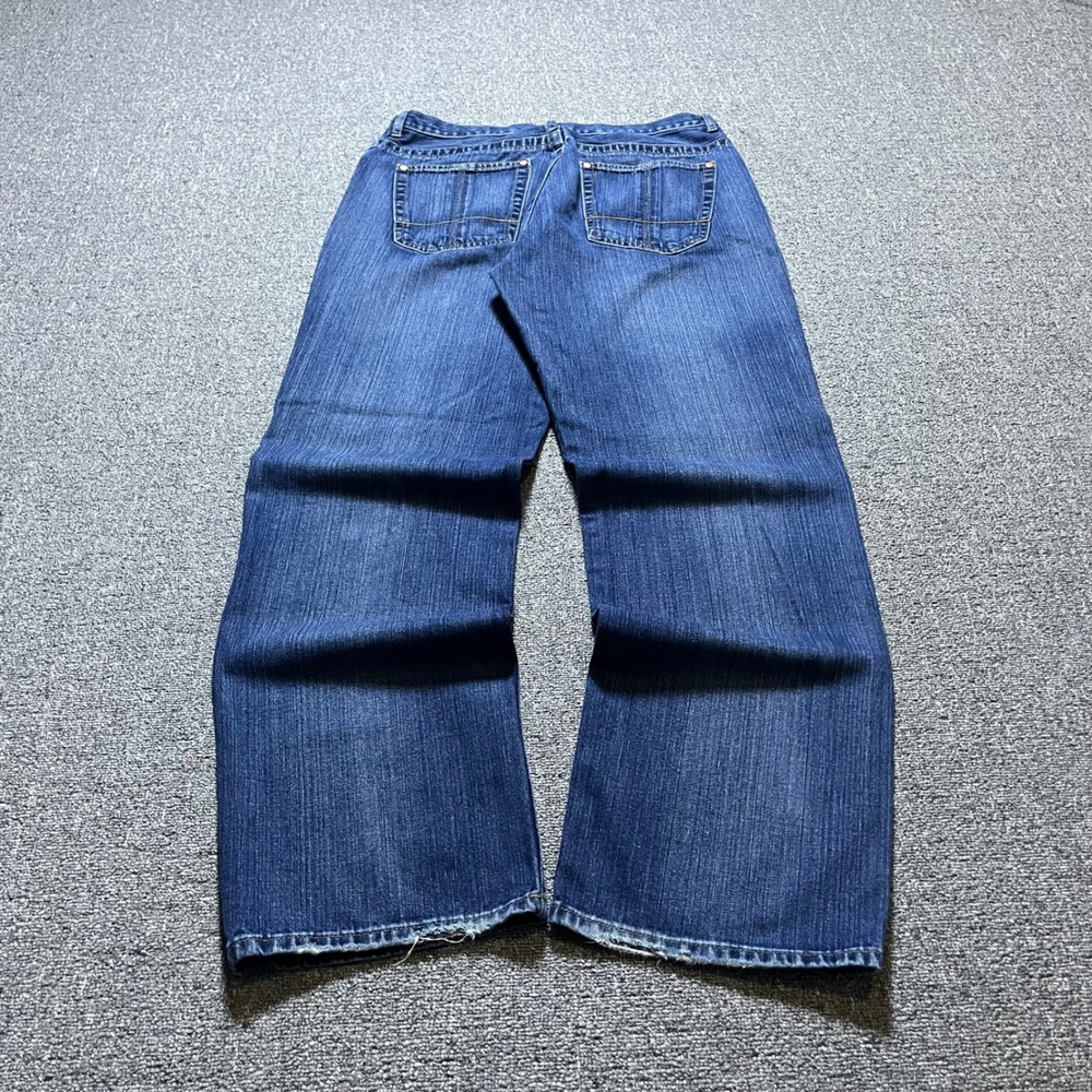 Vintage Nautica Jeans Co 34x34 Blue Relaxed Wide Leg Baggy Denim Skater Y2K
